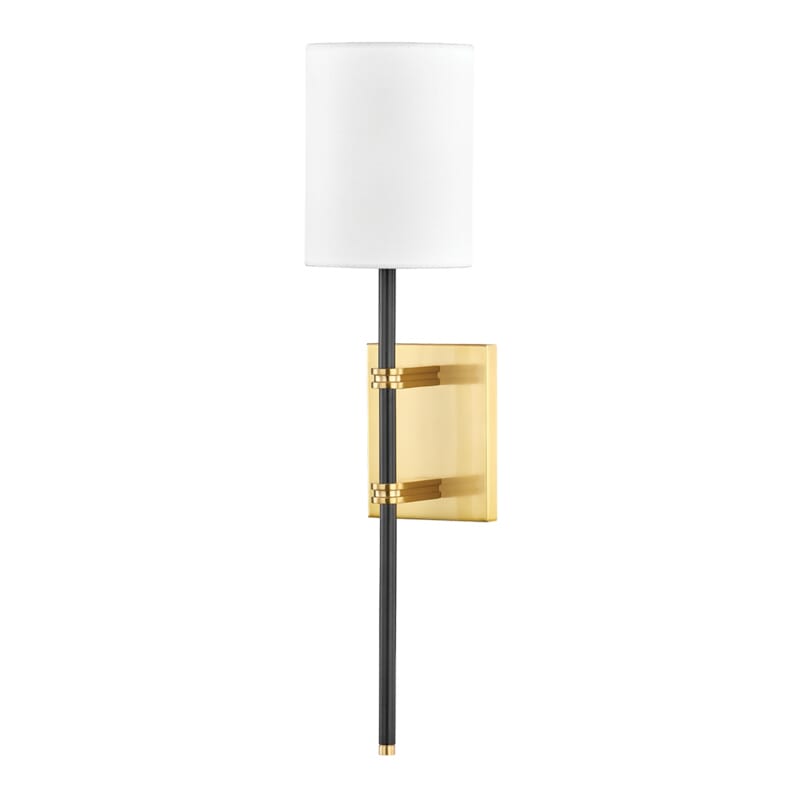Aged Old Bronze One Light Wall Sconce from the Denise Collection