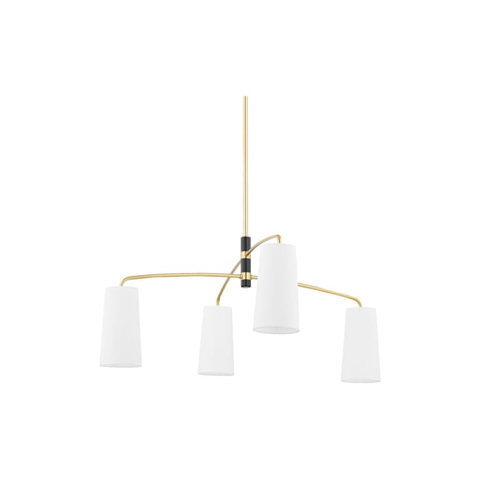 Mitzi Evelyn 4-Light Chandelier in Aged Brass Mitzi Evelyn 4-Light Chandelier in Aged Brass
