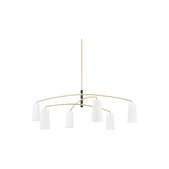 Mitzi Evelyn 6-Light Chandelier in Aged Brass Mitzi Evelyn 6-Light Chandelier in Aged Brass