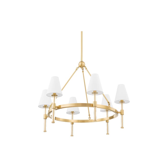 Mitzi Janelle 6-Light Chandelier in Aged Brass Mitzi Janelle 6-Light Chandelier in Aged Brass
