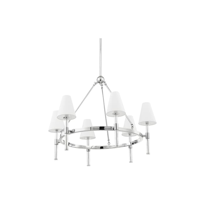 Mitzi Janelle 6-Light Chandelier in Polished Nickel Mitzi Janelle 6-Light Chandelier in Polished Nickel