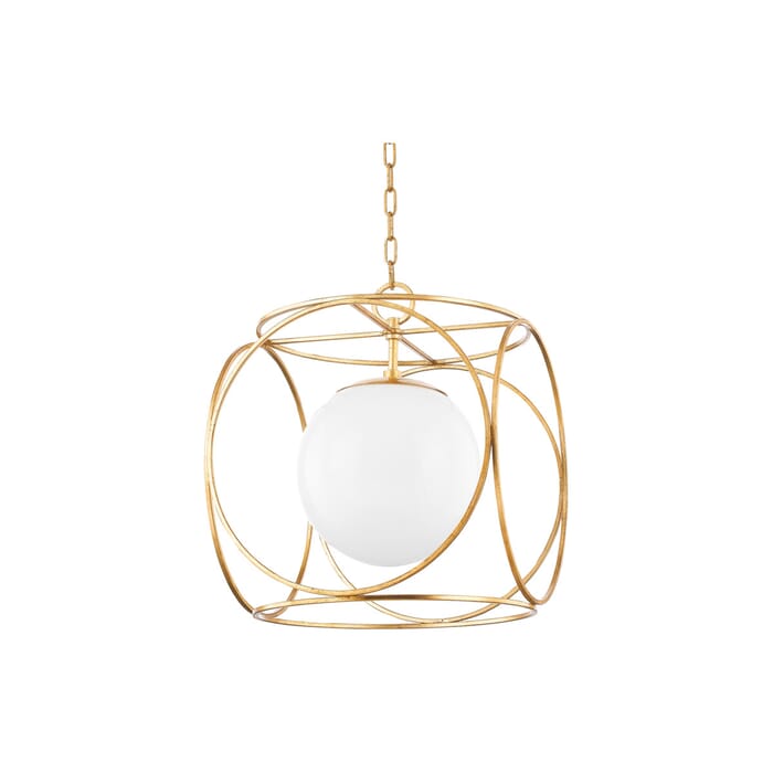 Mitzi Claire Pendant Light in Vintage Gold Leaf Mitzi Claire Pendant Light in Vintage Gold Leaf