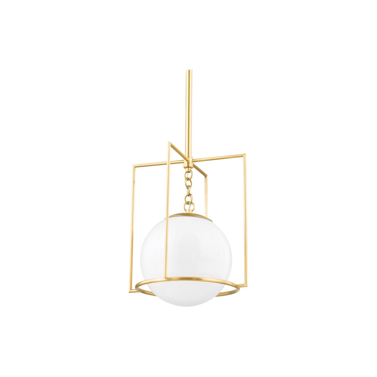 Mitzi Frankie Mini Pendant in Aged Brass