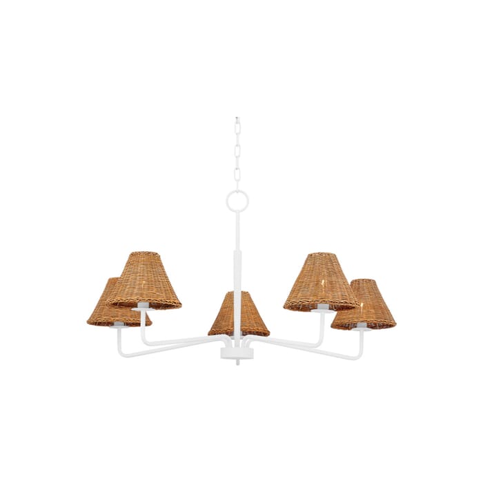 Mitzi Issa 5-Light Chandelier in Texture White Mitzi Issa 5-Light Chandelier in Texture White