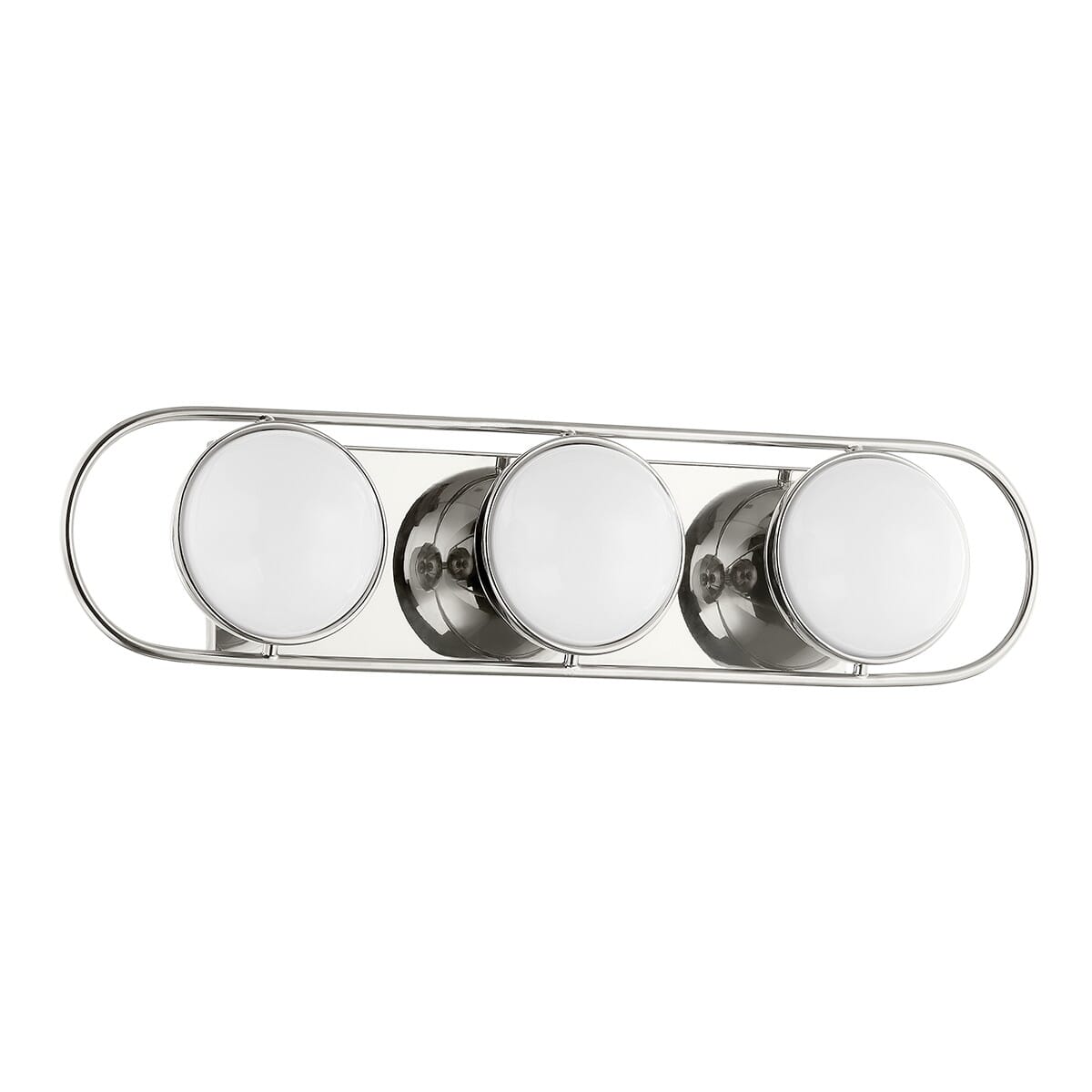 Polished Nickel Three Light Bath and Vanity from the Amy Collection
