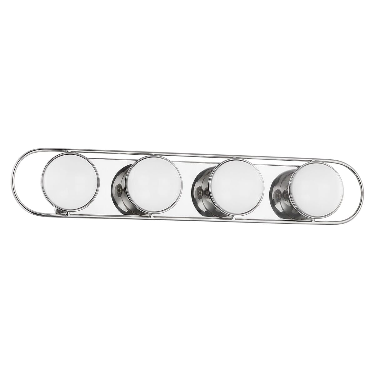 Polished Nickel Four Light Bath and Vanity from the Amy Collection