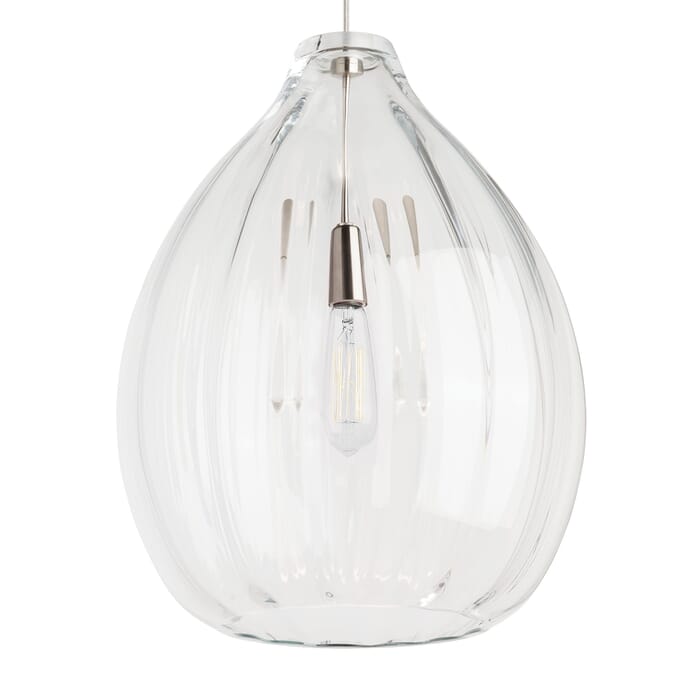 Tech Harper 20" Pendant Light in Satin Nickel and Clear Tech Harper 20" Pendant Light in Satin Nickel and Clear