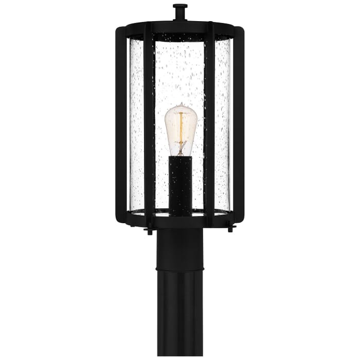 Hazel 1-Light Outdoor Post Mount in Earth Black Hazel 1-Light Outdoor Post Mount in Earth Black