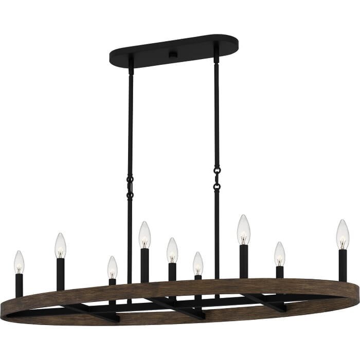 Hendrix 9-Light Linear Chandelier in Matte Black Hendrix 9-Light Linear Chandelier in Matte Black