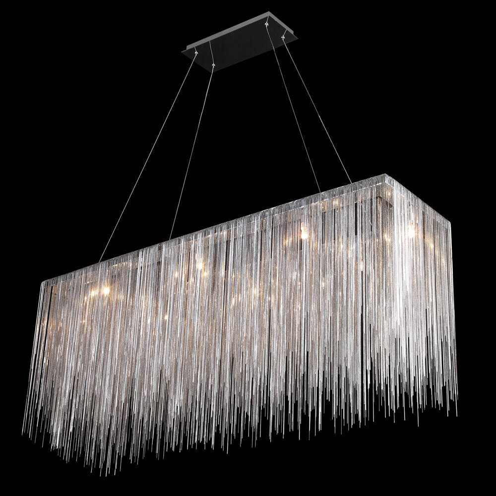 Fountain Ave 8-Light LED Chandelier in Chrome