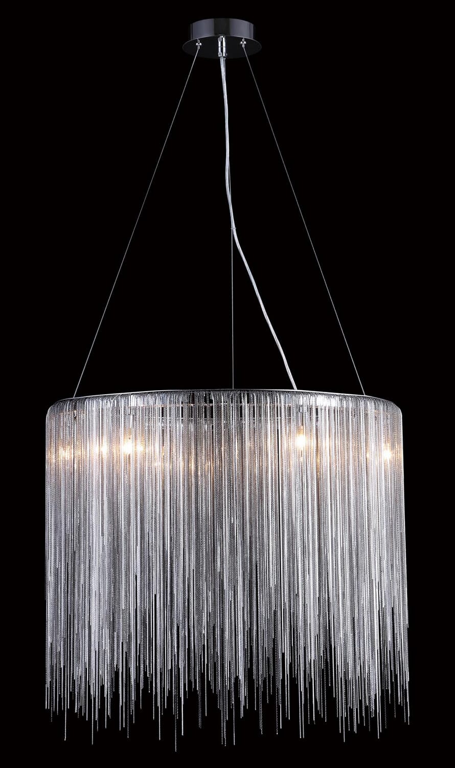 Fountain Ave 8-Light LED Chandelier in Chrome