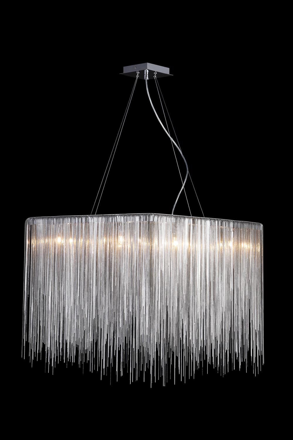 Fountain Ave 8-Light LED Chandelier in Chrome