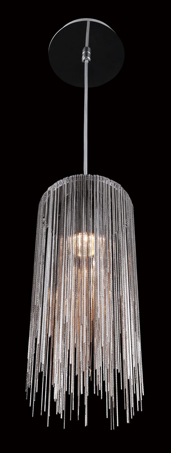 Fountain Ave 1-Light Pendant in Chrome