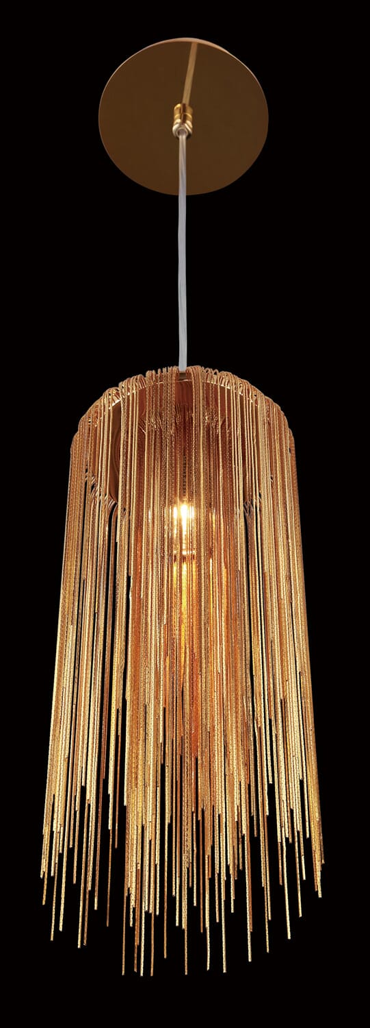 Fountain Ave 1-Light Pendant in Gold