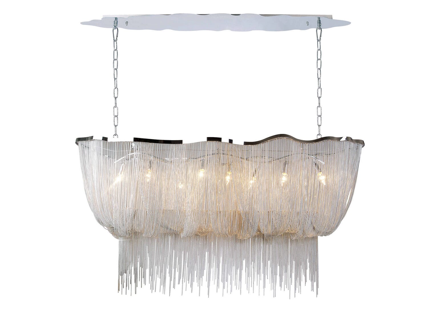 Mullholand Dr. 6-Light Chandelier in Polish Chrome Jewelry Chain
