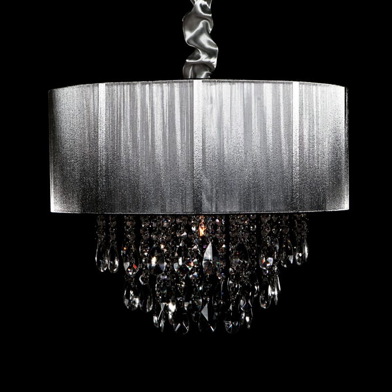 Vineland Ave 5-Light Chandelier in Silver Silk String