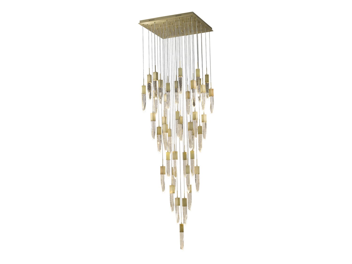 The Original Aspen 41-Light 4Flush Mount Pendant in Brushed Brass
