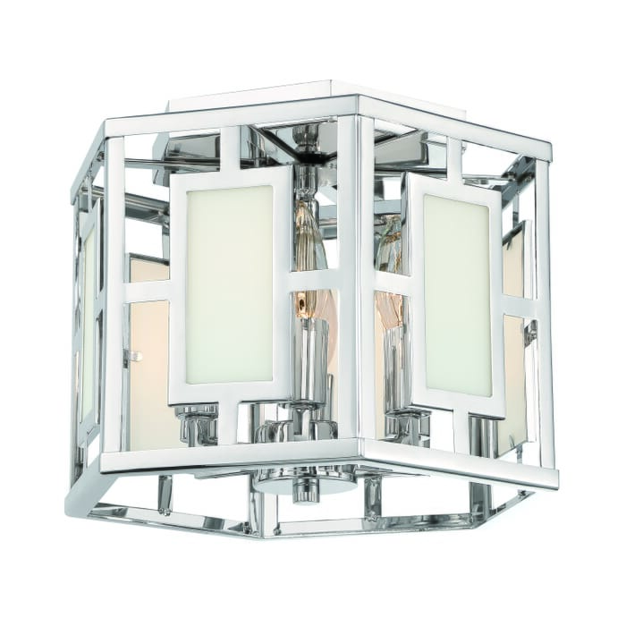 Libby Langdon for Crystorama Hillcrest Ceiling Light in Polished Nickel Libby Langdon for Crystorama Hillcrest Ceiling Light in Polished Nickel
