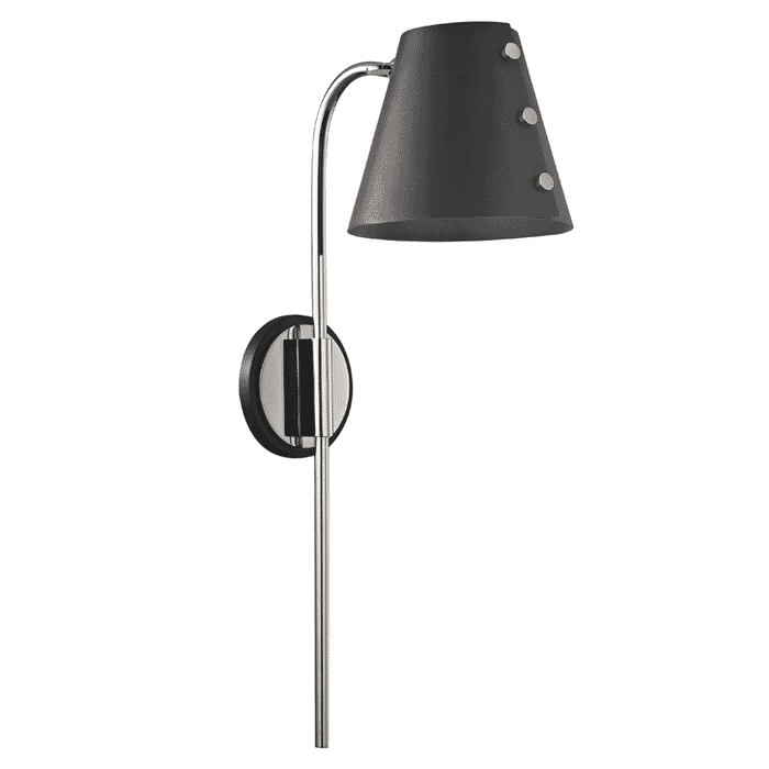 Mitzi Meta 22" Wall Sconce in Polished Nickel and Black Mitzi Meta 22" Wall Sconce in Polished Nickel and Black
