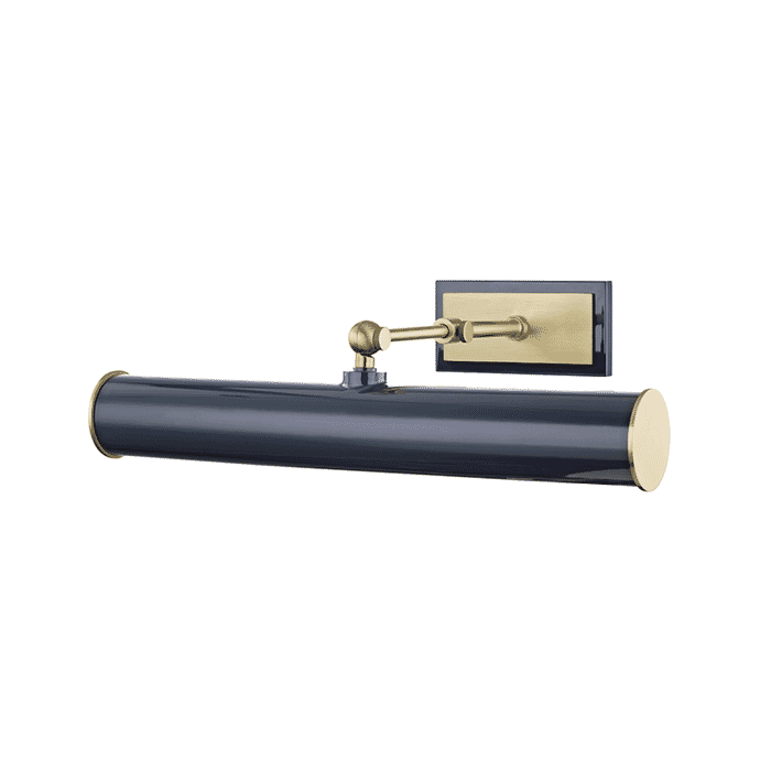 Mitzi Holly 2-Light 16" Picture Light in Aged Brass and Navy Mitzi Holly 2-Light 16" Picture Light in Aged Brass and Navy
