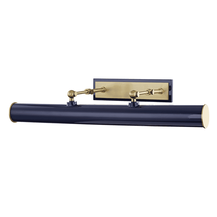 Mitzi Holly 3-Light 24" Picture Light in Aged Brass and Navy Mitzi Holly 3-Light 24" Picture Light in Aged Brass and Navy
