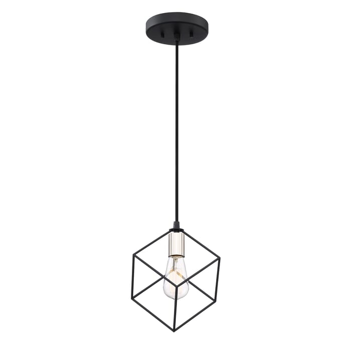 Quoizel Holograph 8" Pendant Light in Earth Black Quoizel Holograph 8" Pendant Light in Earth Black