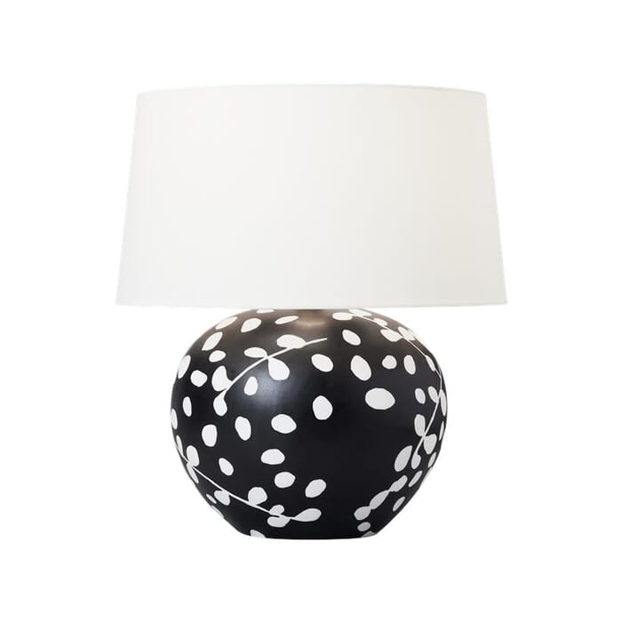 Generation Lighting Nan Table Lamp in White Leather W Black Leather by Hable Generation Lighting Nan Table Lamp in White Leather W Black Leather by Hable