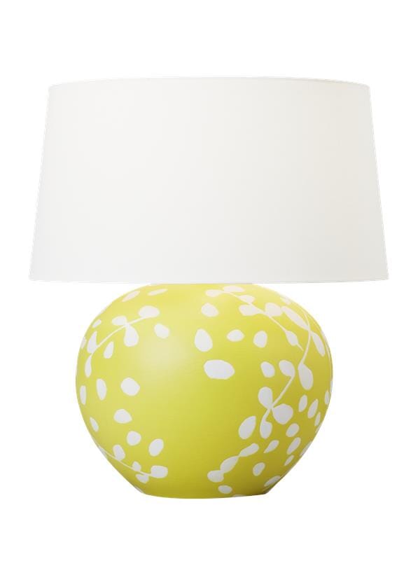 Generation Lighting Nan Table Lamp in Semi Matte Citron by Hable