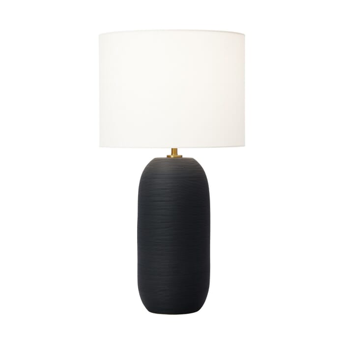 Fanny 1-Light Table Lamp in Rough Black Ceramic Fanny 1-Light Table Lamp in Rough Black Ceramic
