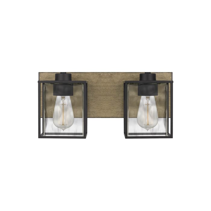 Quoizel Holsten 2-Light Bathroom Vanity Light in Matte Black Quoizel Holsten 2-Light Bathroom Vanity Light in Matte Black