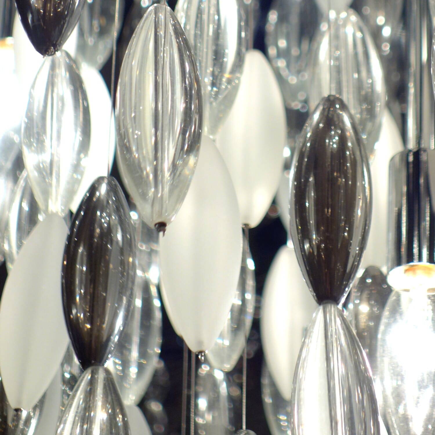 Crystorama Hudson 9-Light 27" Chandelier in Polished Chrome with Frosted, Silver & Clear Glass Beads Crystals