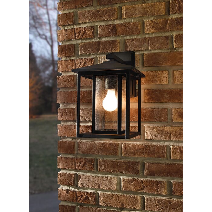 Sea Gull Hunnington 14" Outdoor Wall Light in Black Sea Gull Hunnington 14" Outdoor Wall Light in Black