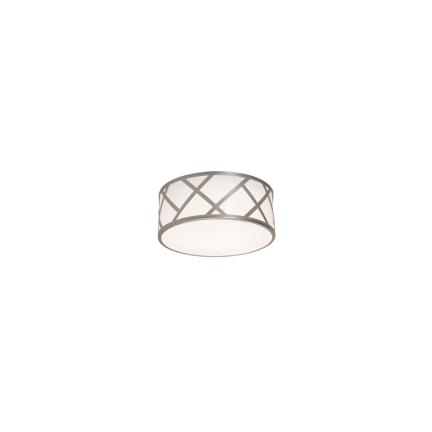Haven 2-Light Flush Mount in Satin Nickel