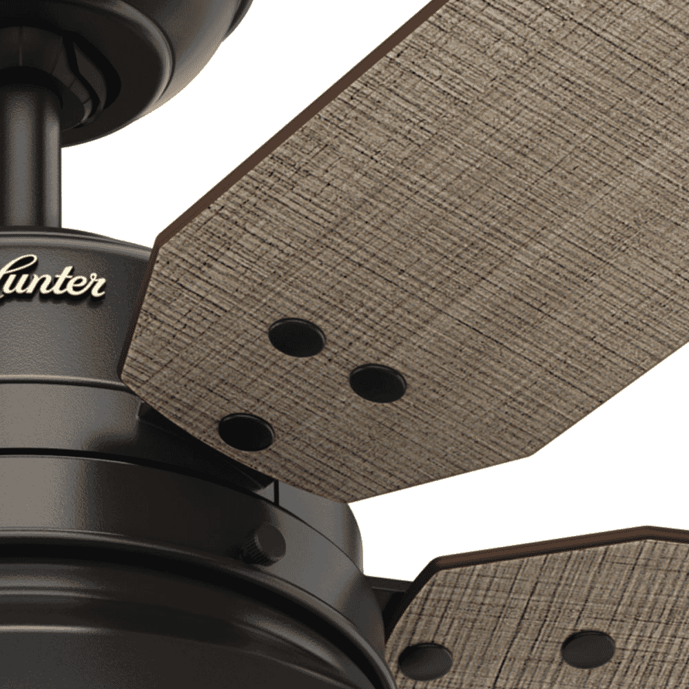 Hunter 59307 Mill Valley 52" LED Damp Rated Ceiling Fan in Black