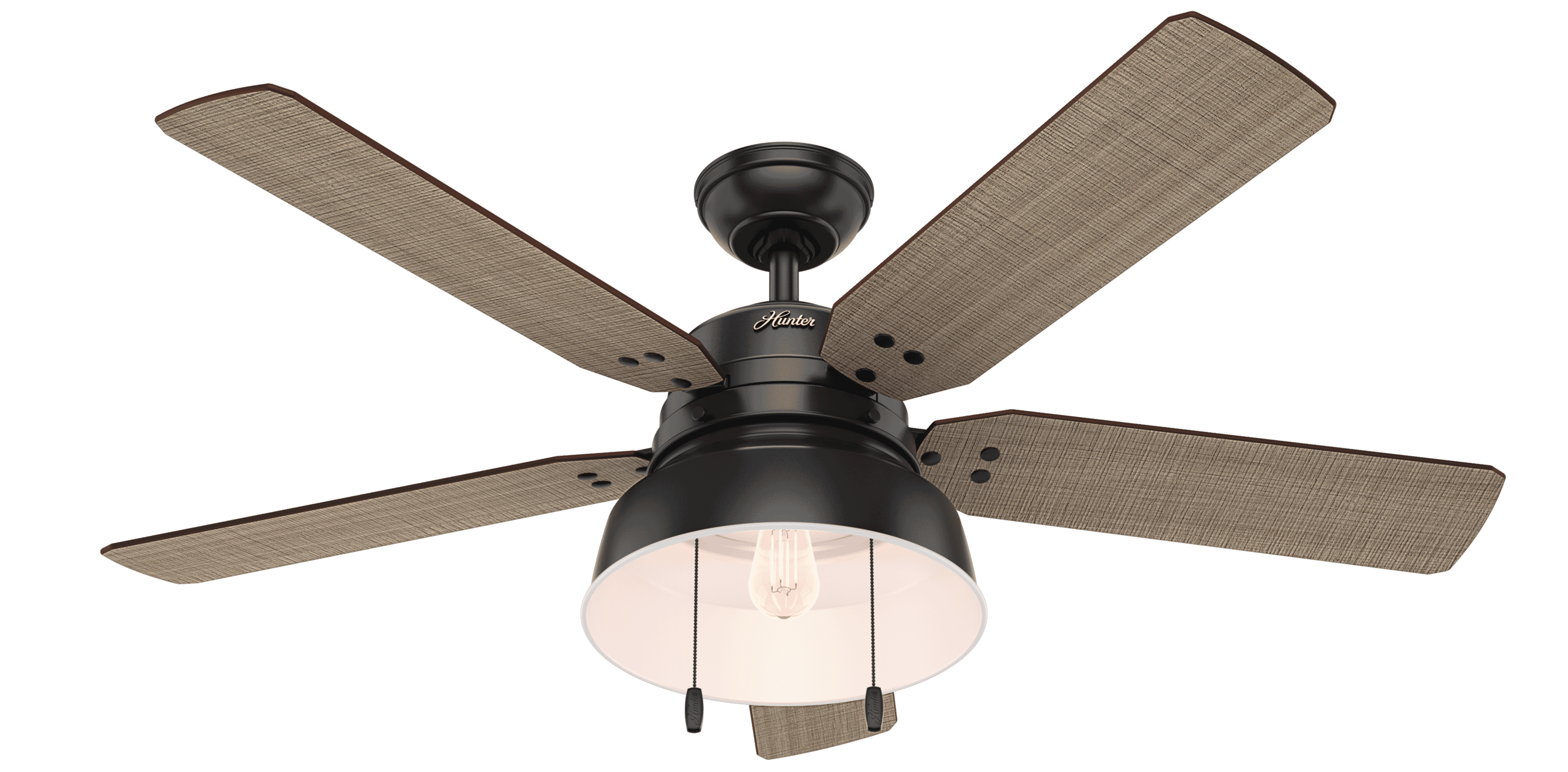 Hunter Mill Valley 52"" Indoor/Outdoor Ceiling Fan in Matte Black -  59307