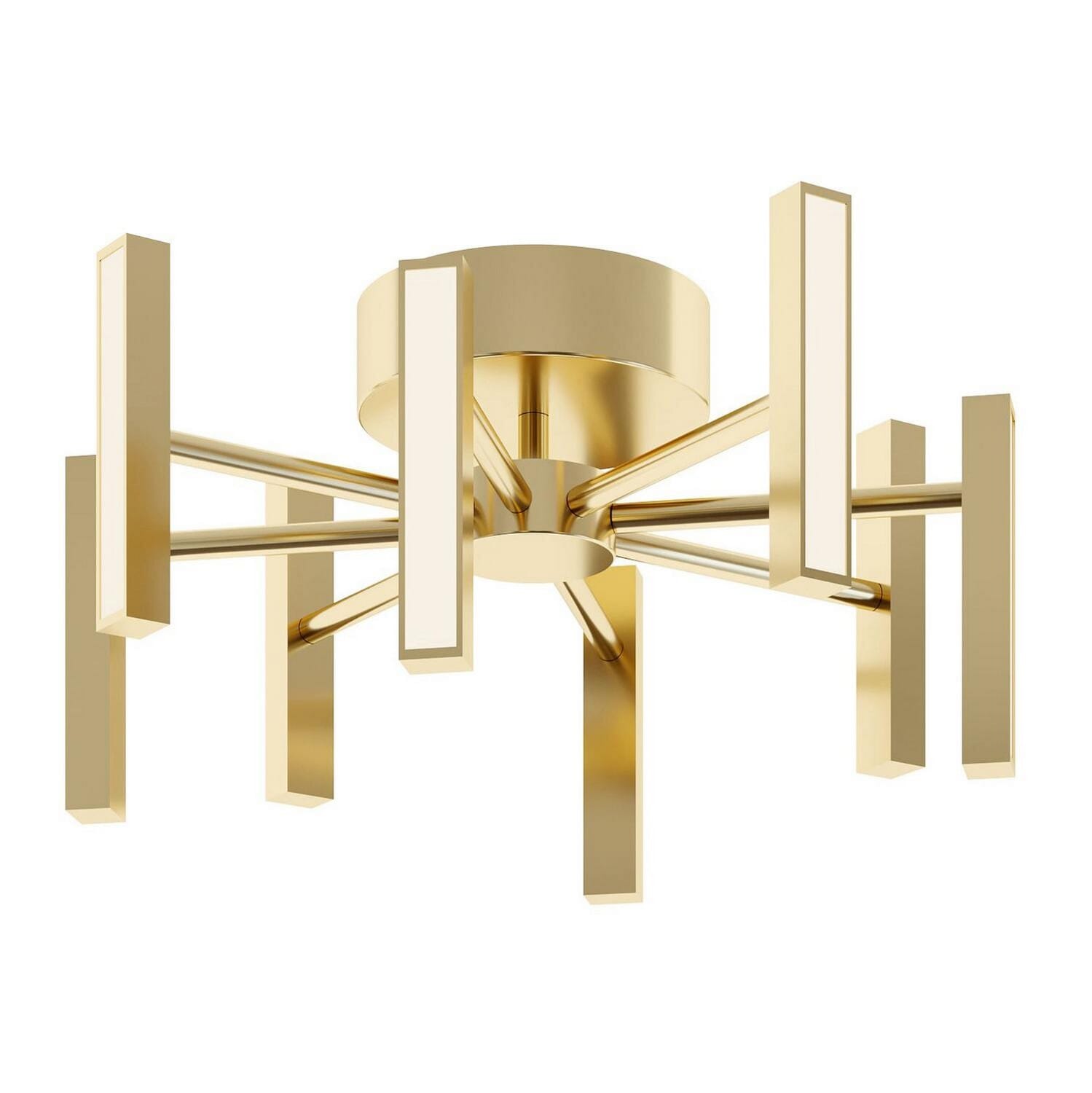 Indra LED Semi-Flush Mount in Satin Brass