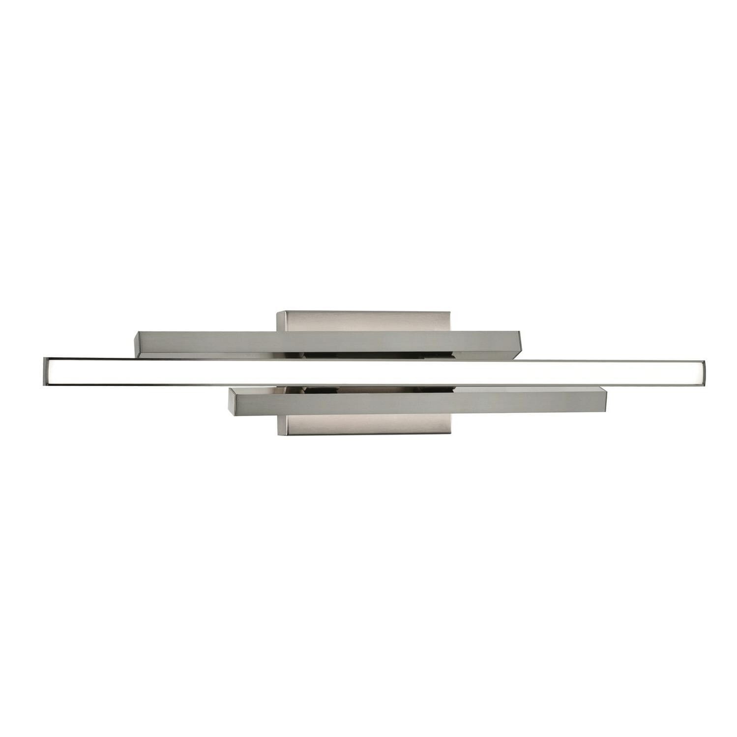 Indra LED Vanity in Satin Nickel