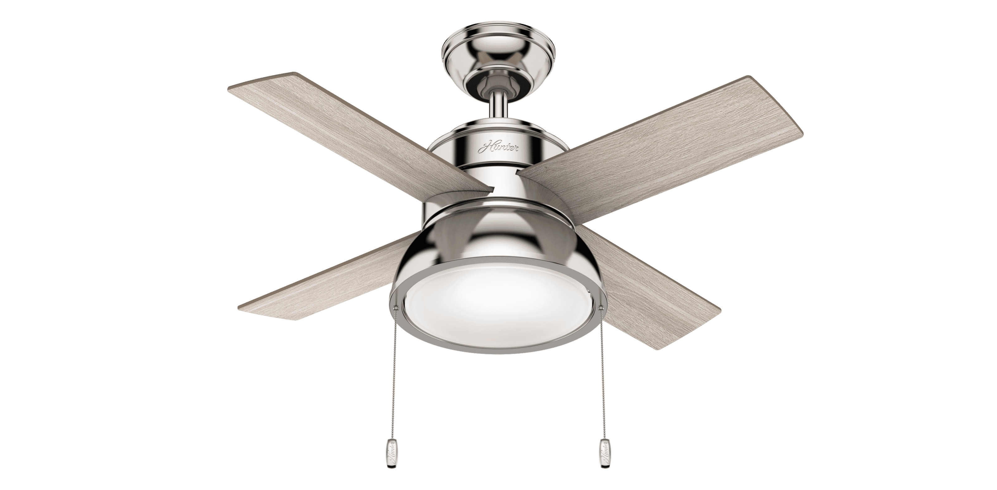 Hunter LOKI 2-Light 36" Indoor Ceiling Fan in Polished Nickel