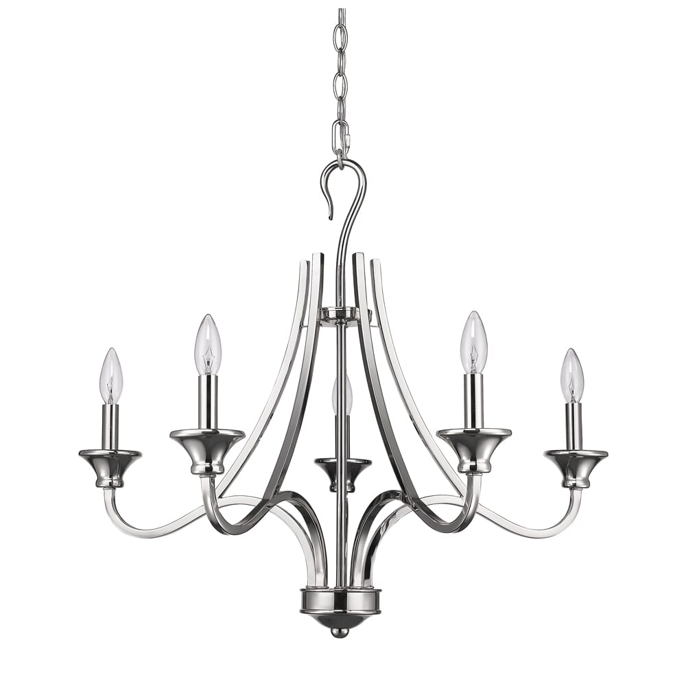 Michelle 5-Light Polished Nickel Chandelier