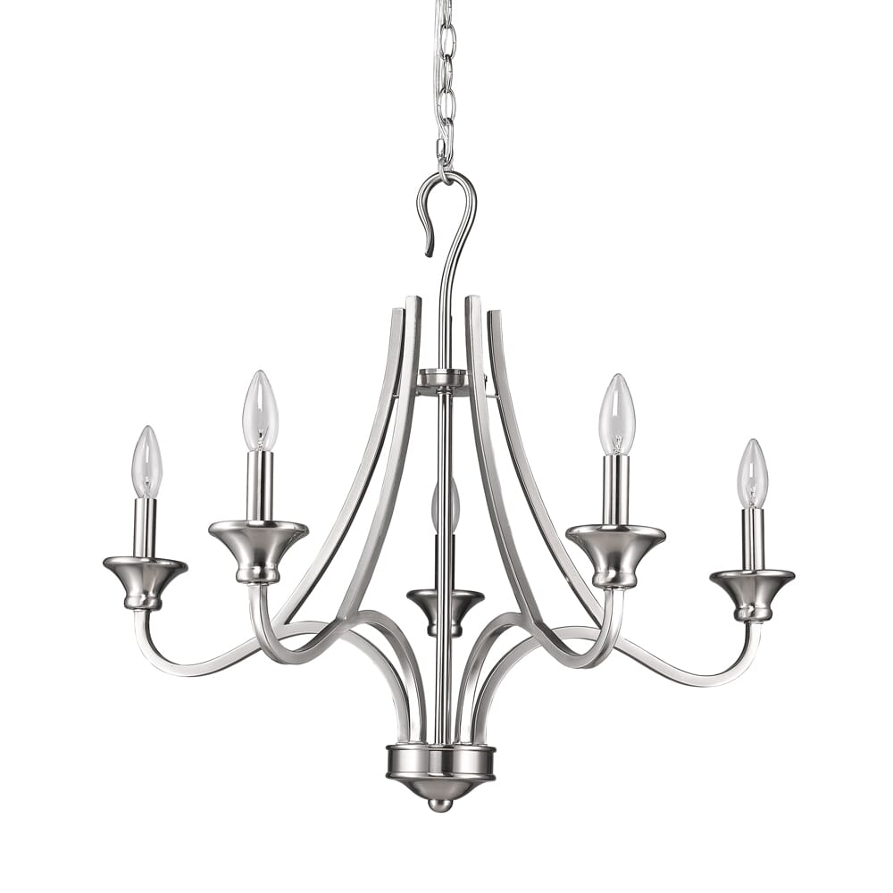 Michelle 5-Light Satin Nickel Chandelier