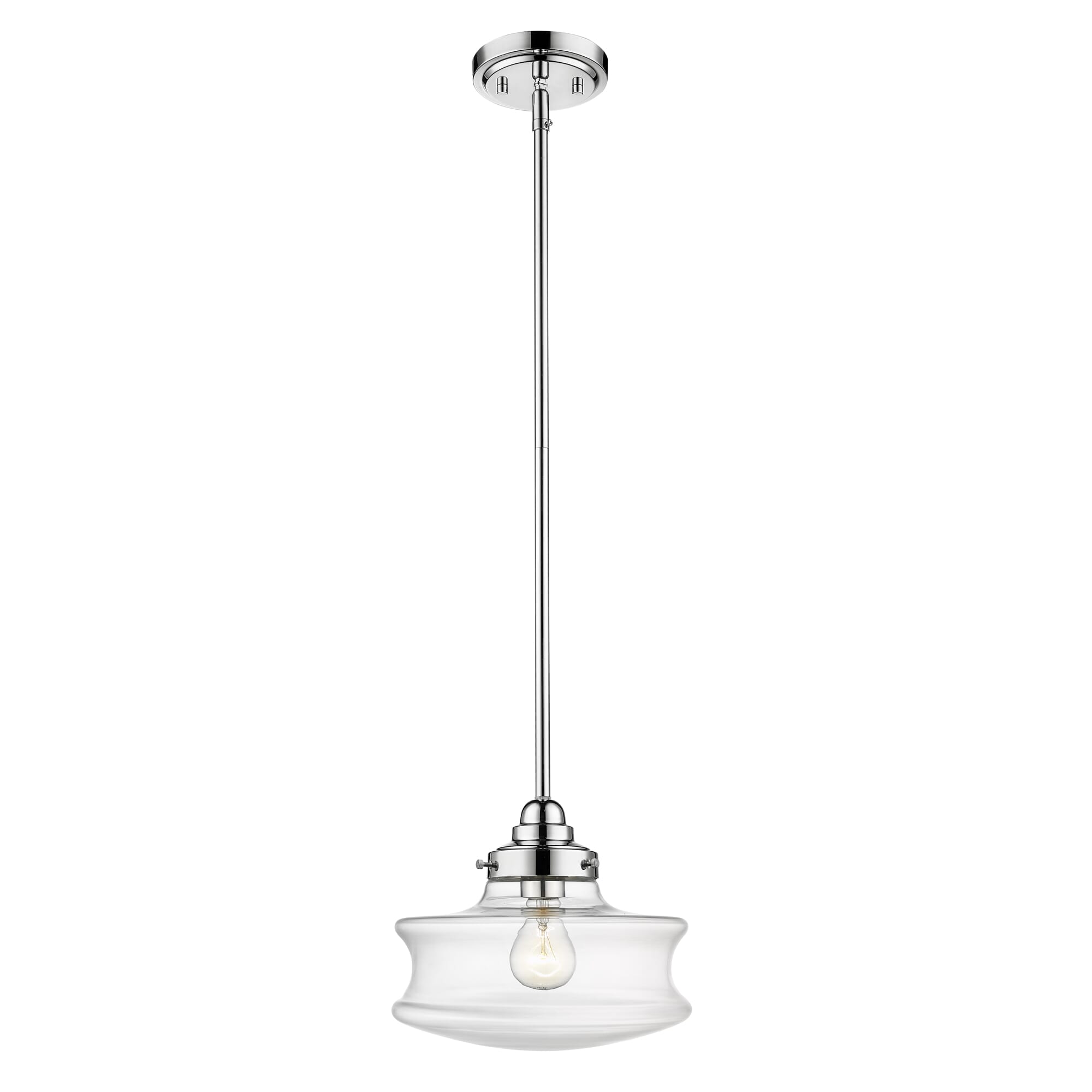 Keal 1-Light Convertible Semi-Flush Light in Polished Nickel