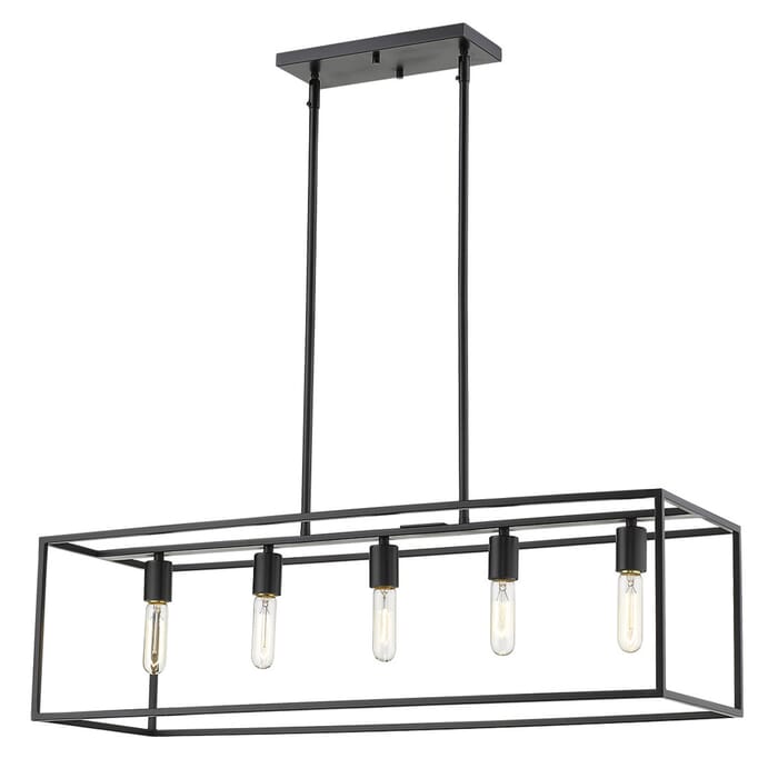 Acclaim Cobar 5-Light Kitchen Island Light in Matte Black Acclaim Cobar 5-Light Kitchen Island Light in Matte Black