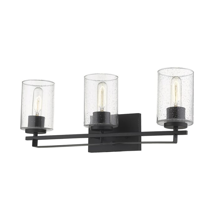 Acclaim Orella 3-Light Bathroom Vanity Light in Matte Black Acclaim Orella 3-Light Bathroom Vanity Light in Matte Black