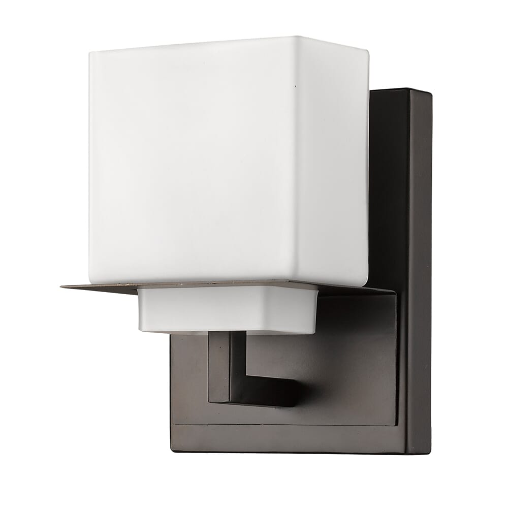 Oil Rubbed Bronze One Light Wall Sconce from the Rampart Collection