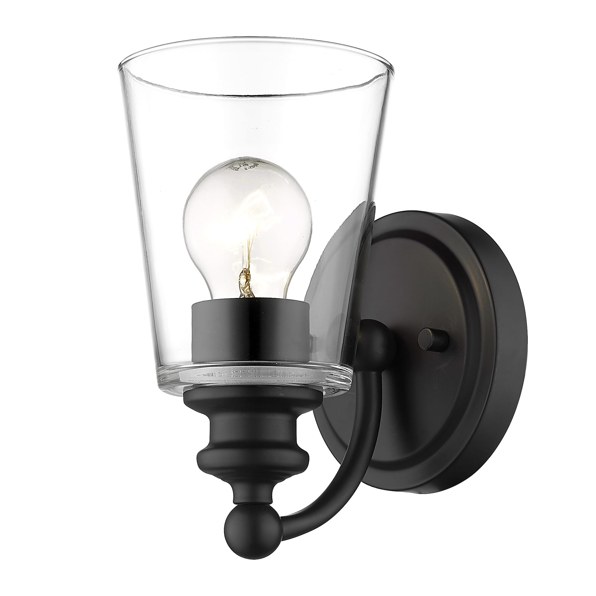 Ceil 1-Light Matte Black Sconce