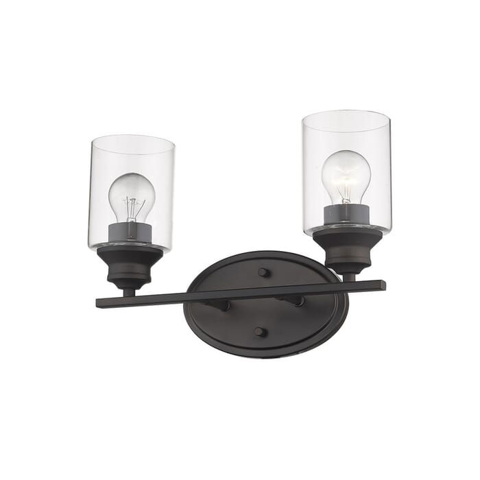 Acclaim Gemma 2-Light Bathroom Vanity Light in Oil-Rubbed Bronze Acclaim Gemma 2-Light Bathroom Vanity Light in Oil-Rubbed Bronze