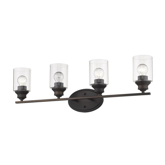 Acclaim Gemma 4-Light Bathroom Vanity Light in Oil-Rubbed Bronze Acclaim Gemma 4-Light Bathroom Vanity Light in Oil-Rubbed Bronze