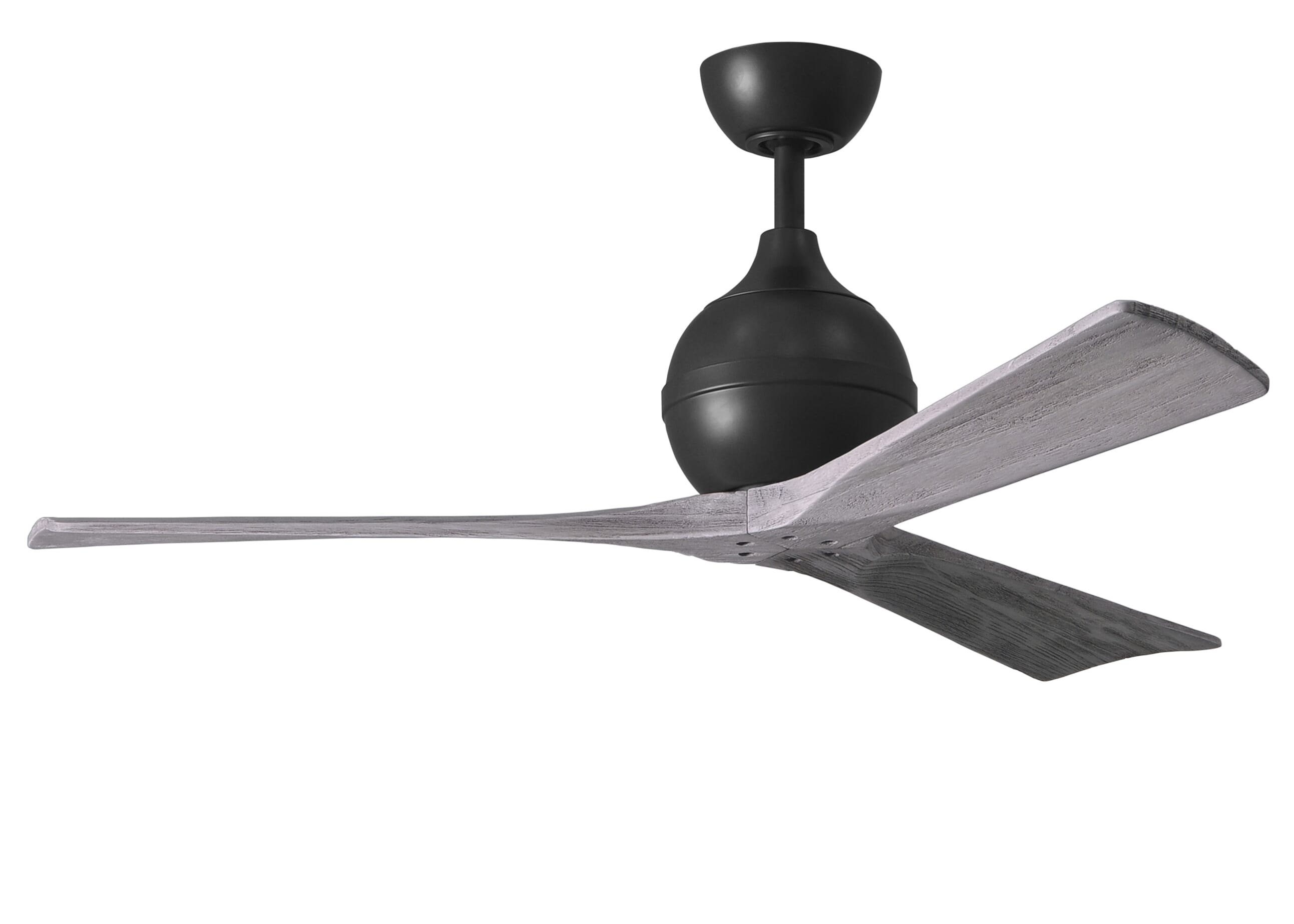 Irene 6-Speed DC 52" Ceiling Fan in Matte Black with Barnwood Tone blades