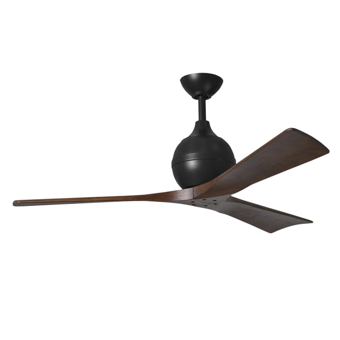 Irene 6-Speed DC 52" Ceiling Fan in Matte Black with Walnut Tone blades Irene 6-Speed DC 52" Ceiling Fan in Matte Black with Walnut Tone blades