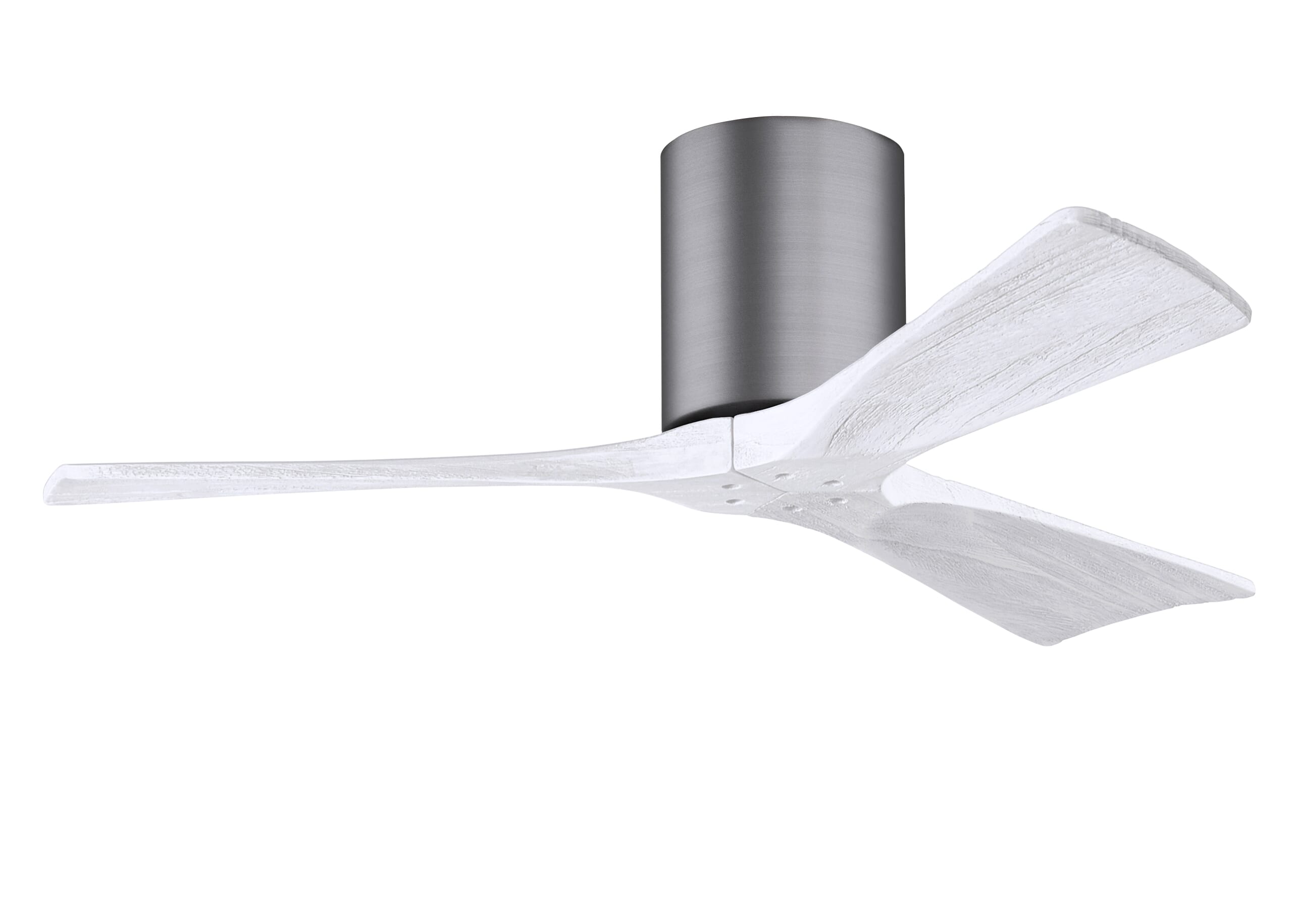 Irene 6-Speed DC 42" Ceiling Fan in Brushed Pewter with Matte White blades